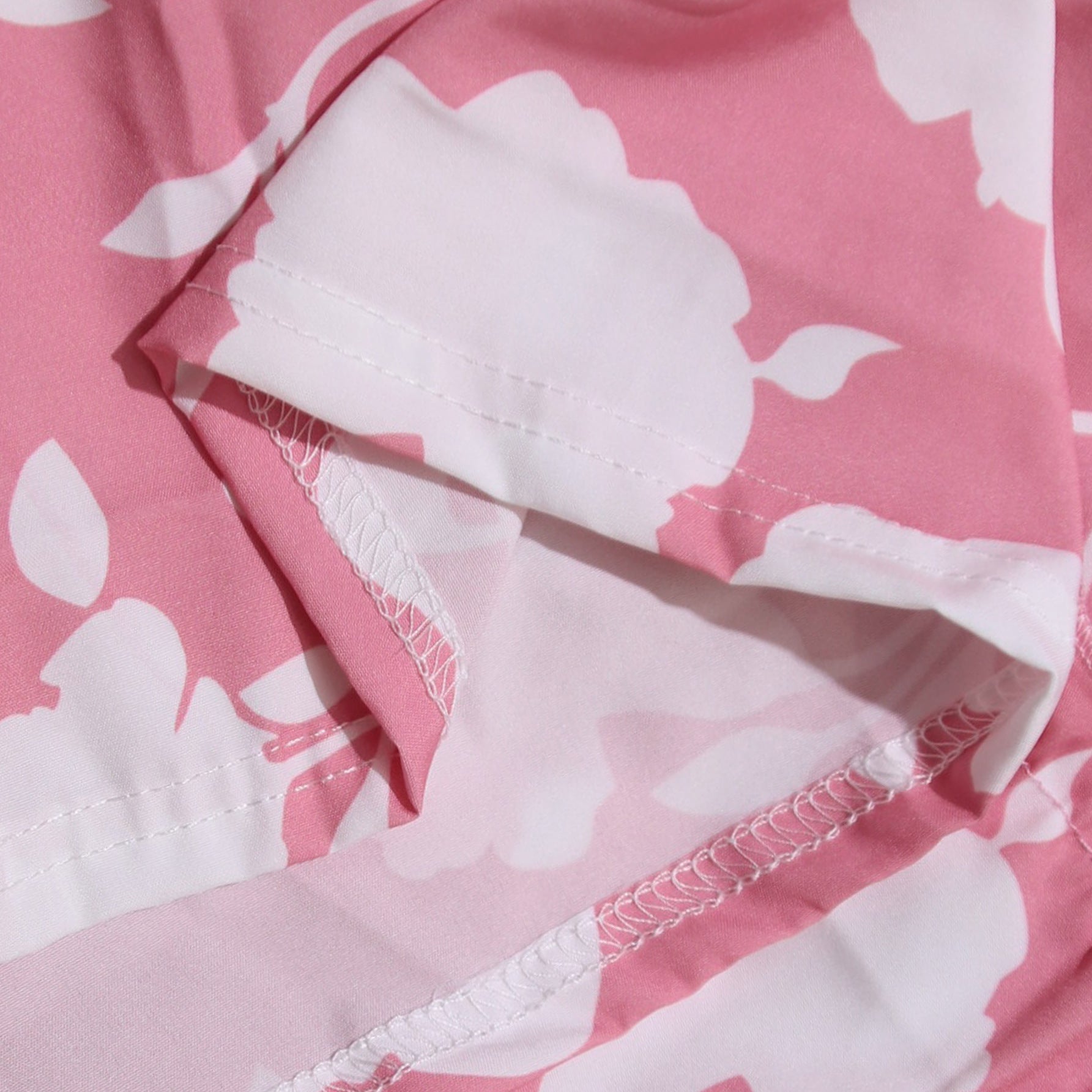 Sexy Printed Lace-Up Shirt Wide-Leg Pants Summer Two-Piece Set 18