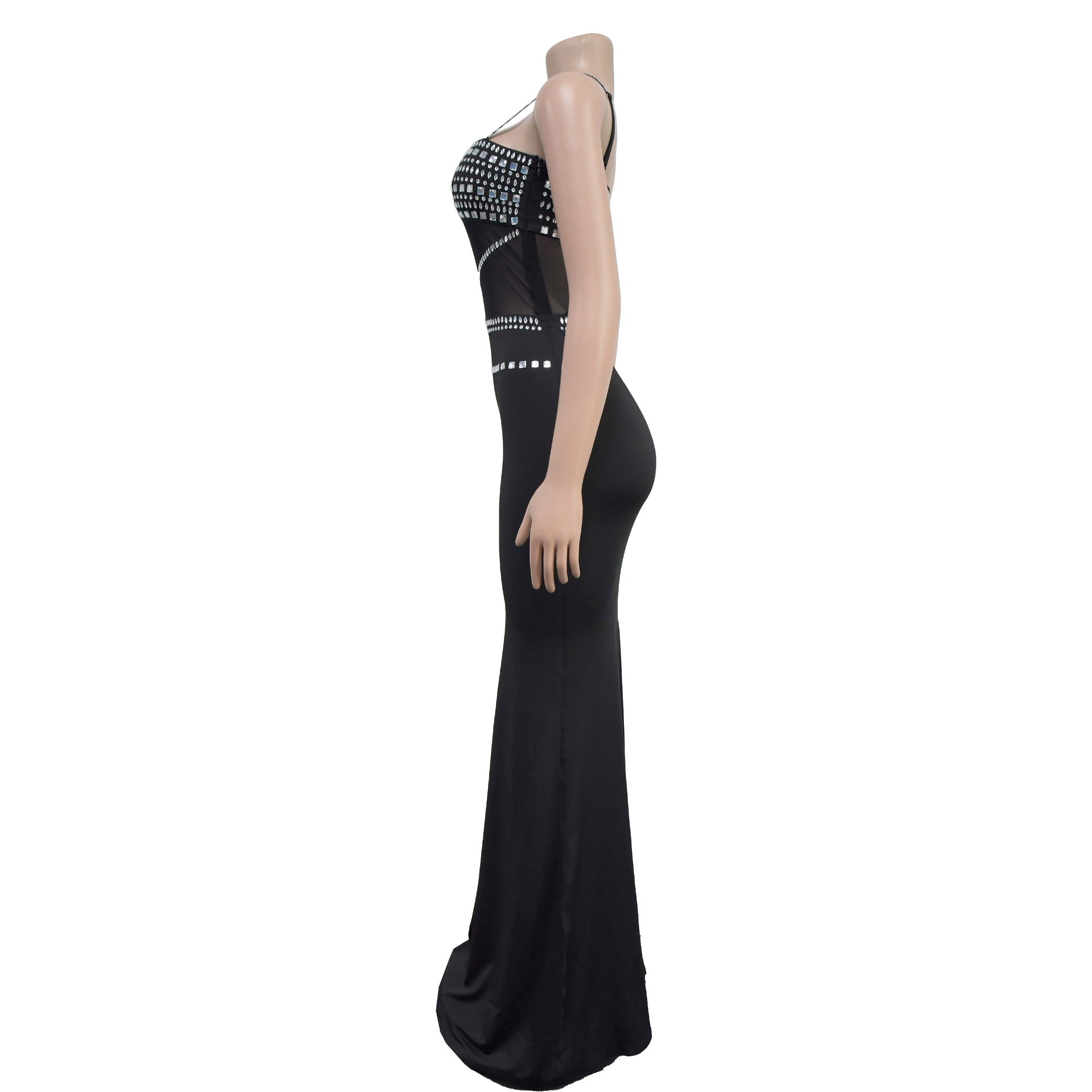 Women Beaded Mesh Maxi Dress 12
