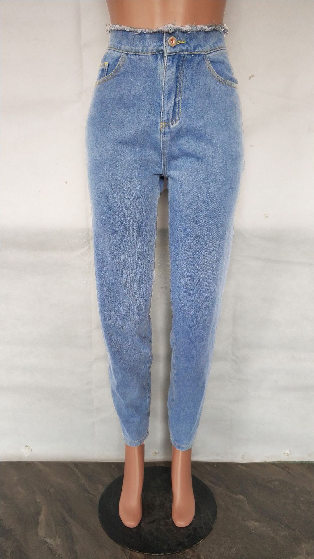 Women's Bandage Slim Fit Denim Ladies Long Pants 5