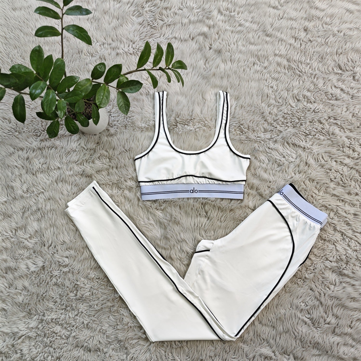 Women summer yoga sports vest fitness two-piece set 15
