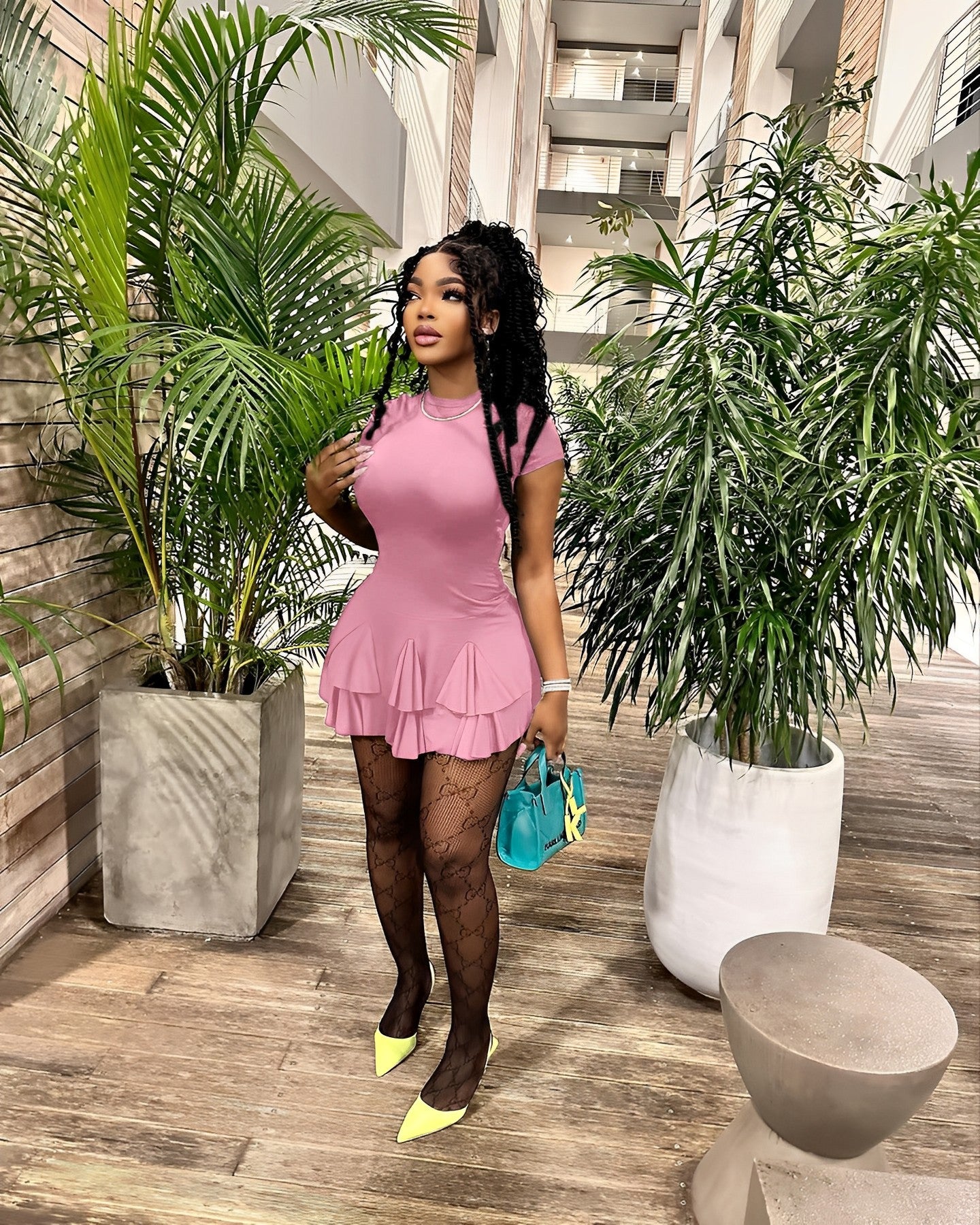 Women Clothing Irregular Mini Dress 5