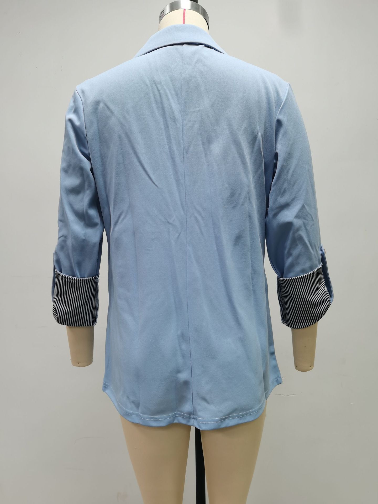 Autumn And Winter Fashion Patchwork Turndown Collar Slim Chic Blazer 33