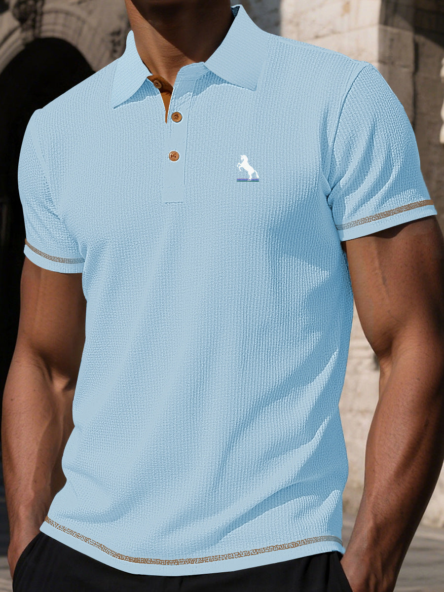 Men's Summer Solid Short Sleeve Printed T-Shirt 7