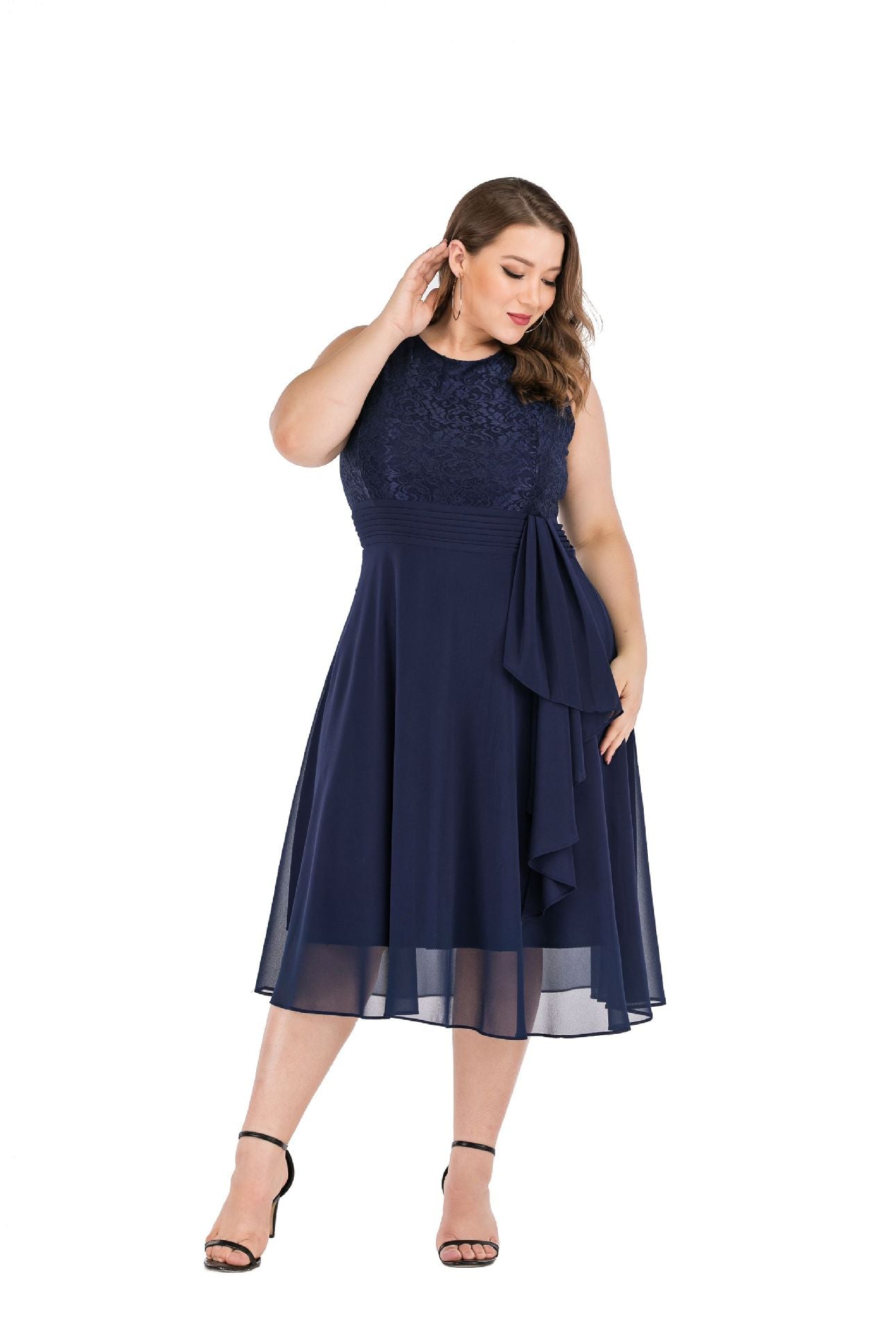 Women chiffon lace dress 65