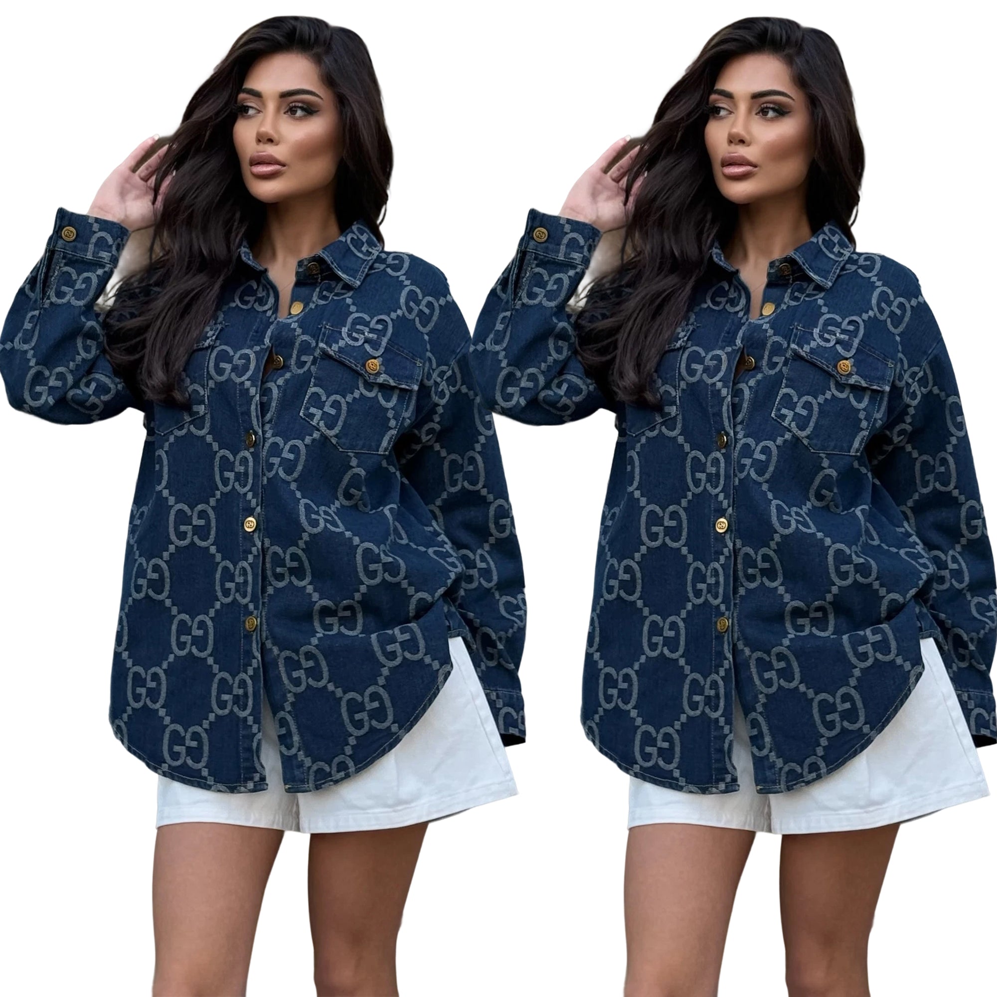 Fashionable and Trendy Loose Single-Breasted Washed Denim Jacket 4