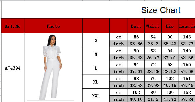 Women Elegant Style Lace Patchwork Lace-Up Wide-Leg Jumpsuit 8