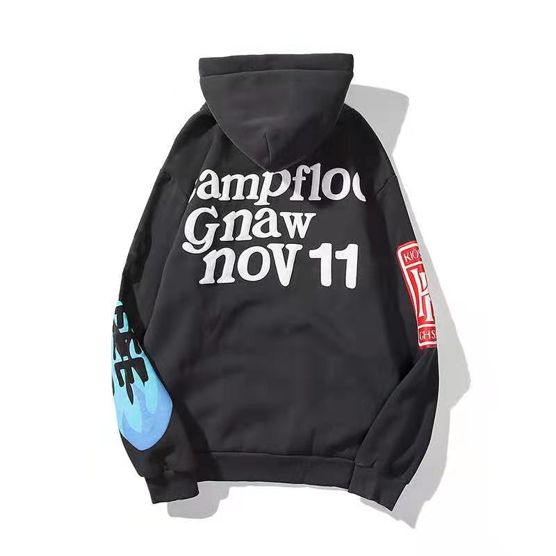 Women Graffiti Letter Printed Velvet Hoodies 11