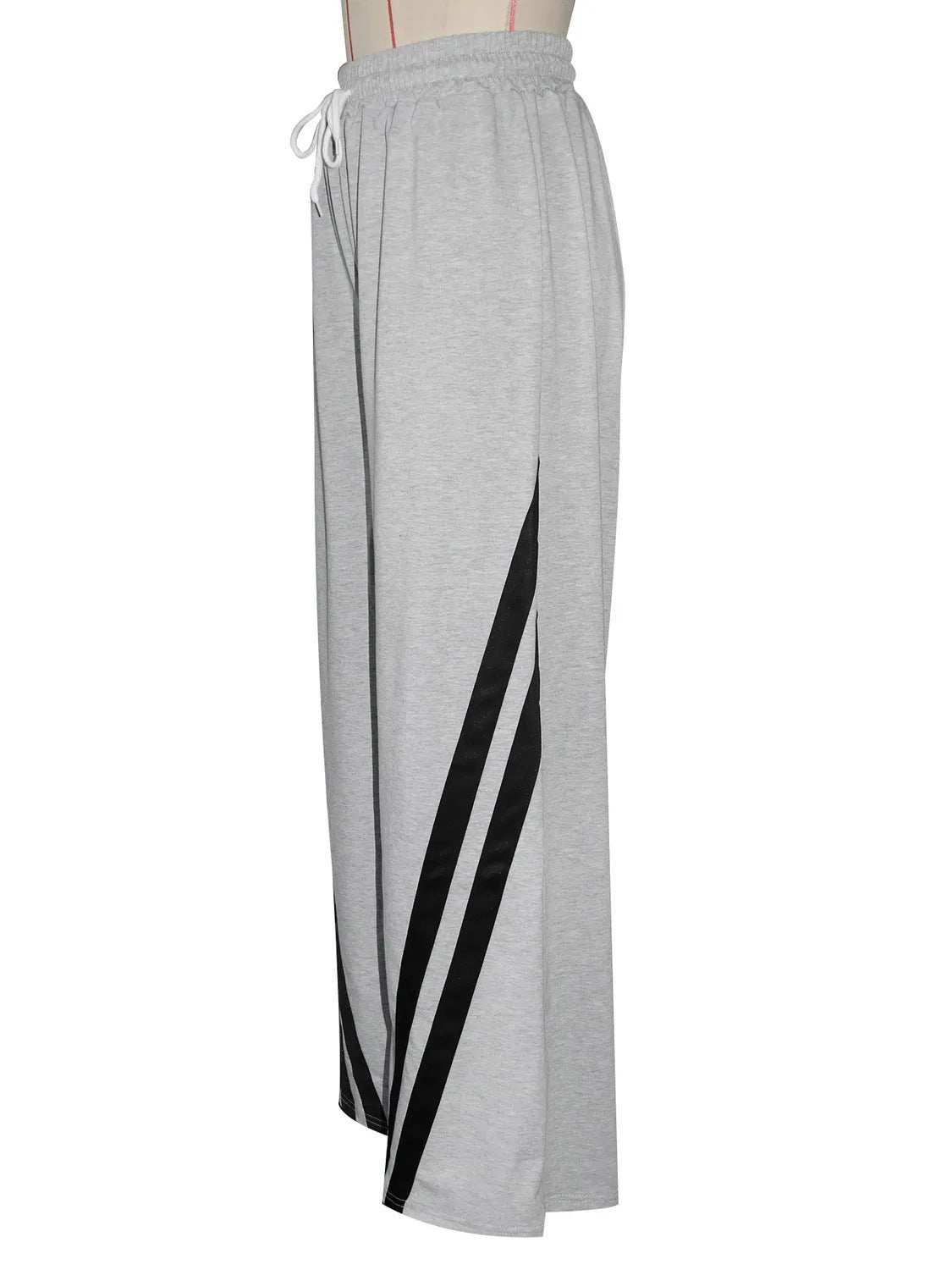 Women Casual side stripe wide leg pants 6