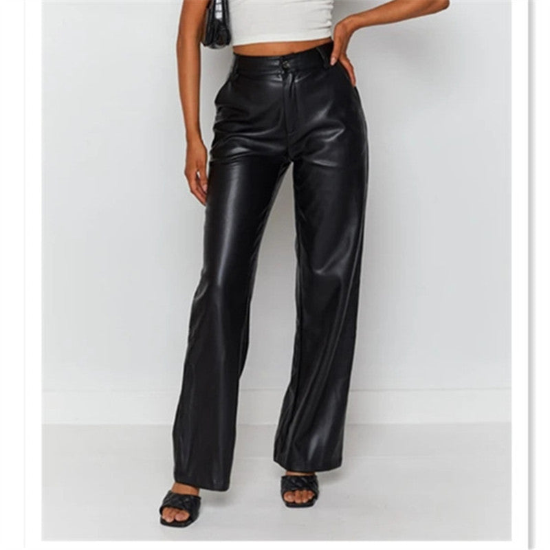 Women Stretch Pu Leather Pants 10