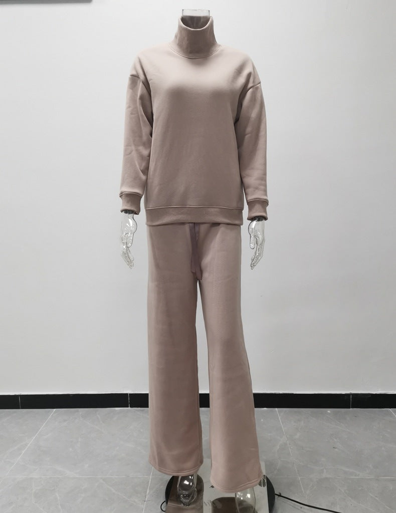 Women knitting lace-up Top and Pant Casual two-piece set 12