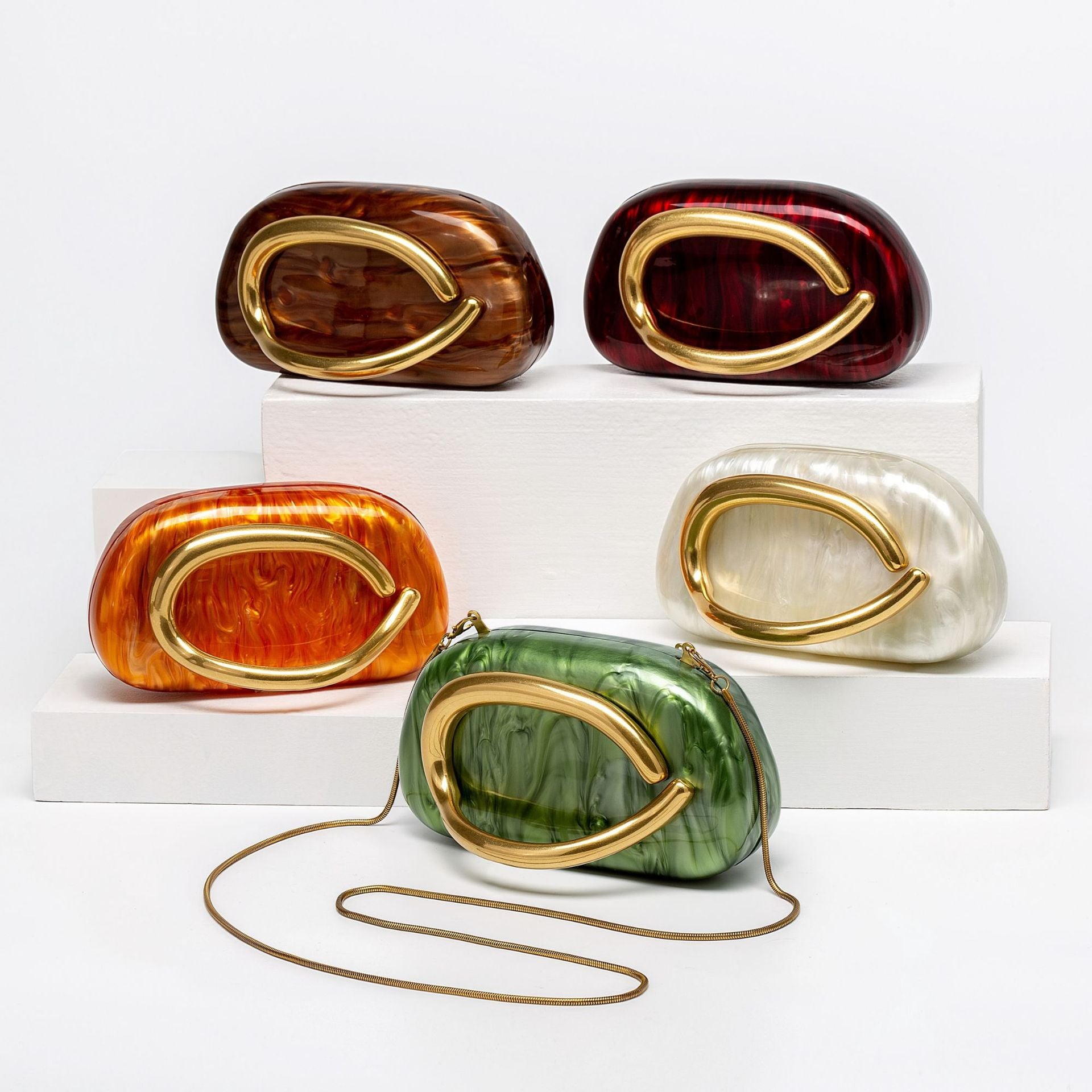 Women's Shoulder/Crossbody Bag Shell Acrylic Clutch for Wedding & Evening Party 16