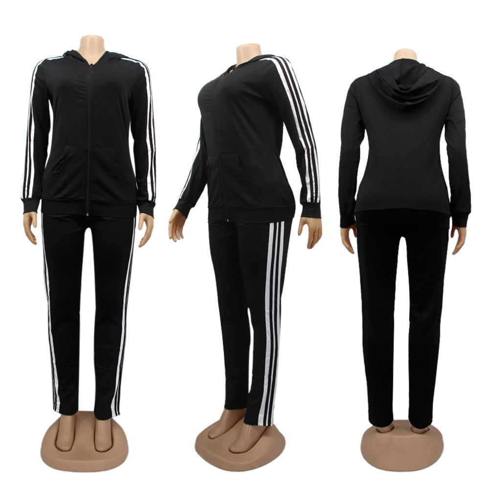 Women Long Sleeve Top Pant Tank Top Casual Sports Three-Piece 10