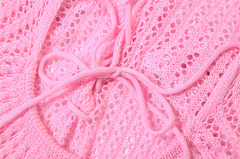 Spring Sexy Halter Neck Low Back Slim Flared Jumpsuit 22