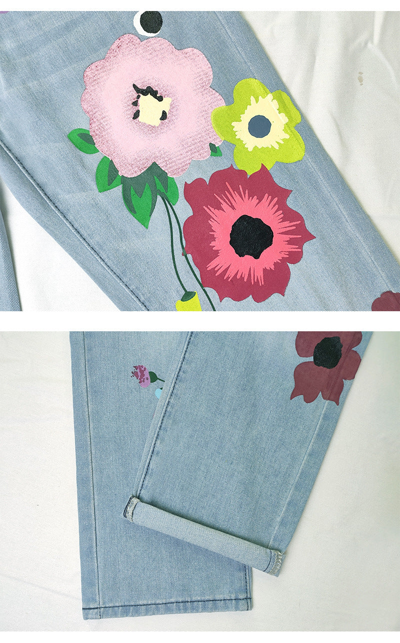 Women printed Denim Pants 23