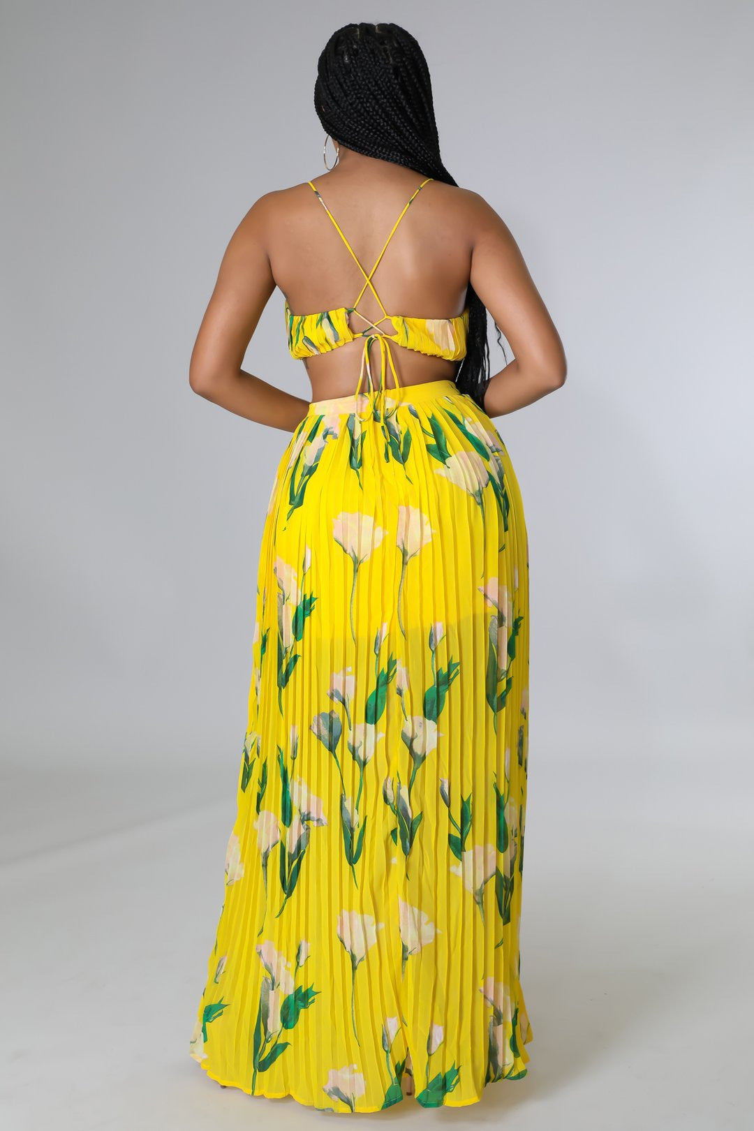 Multi-Color Print Chic Strap Maxi Dress 5