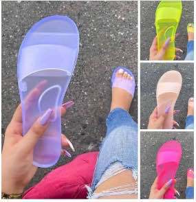 Women Summer Crystal Flat Sandals