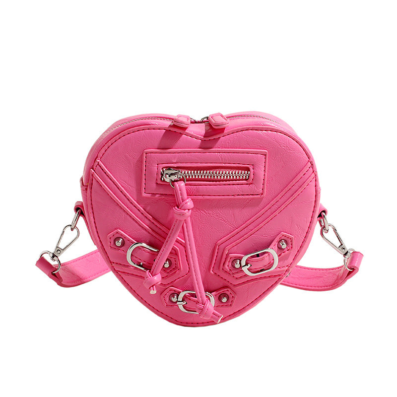 Fashion Heart Shape Bag Trendy Versatile Shoulder Bag 10