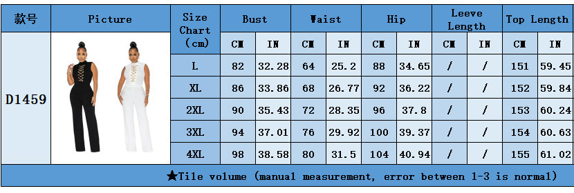 Women's Sexy Solid Color Sleeveless Round Neck Wide-Leg Jumpsuit 8