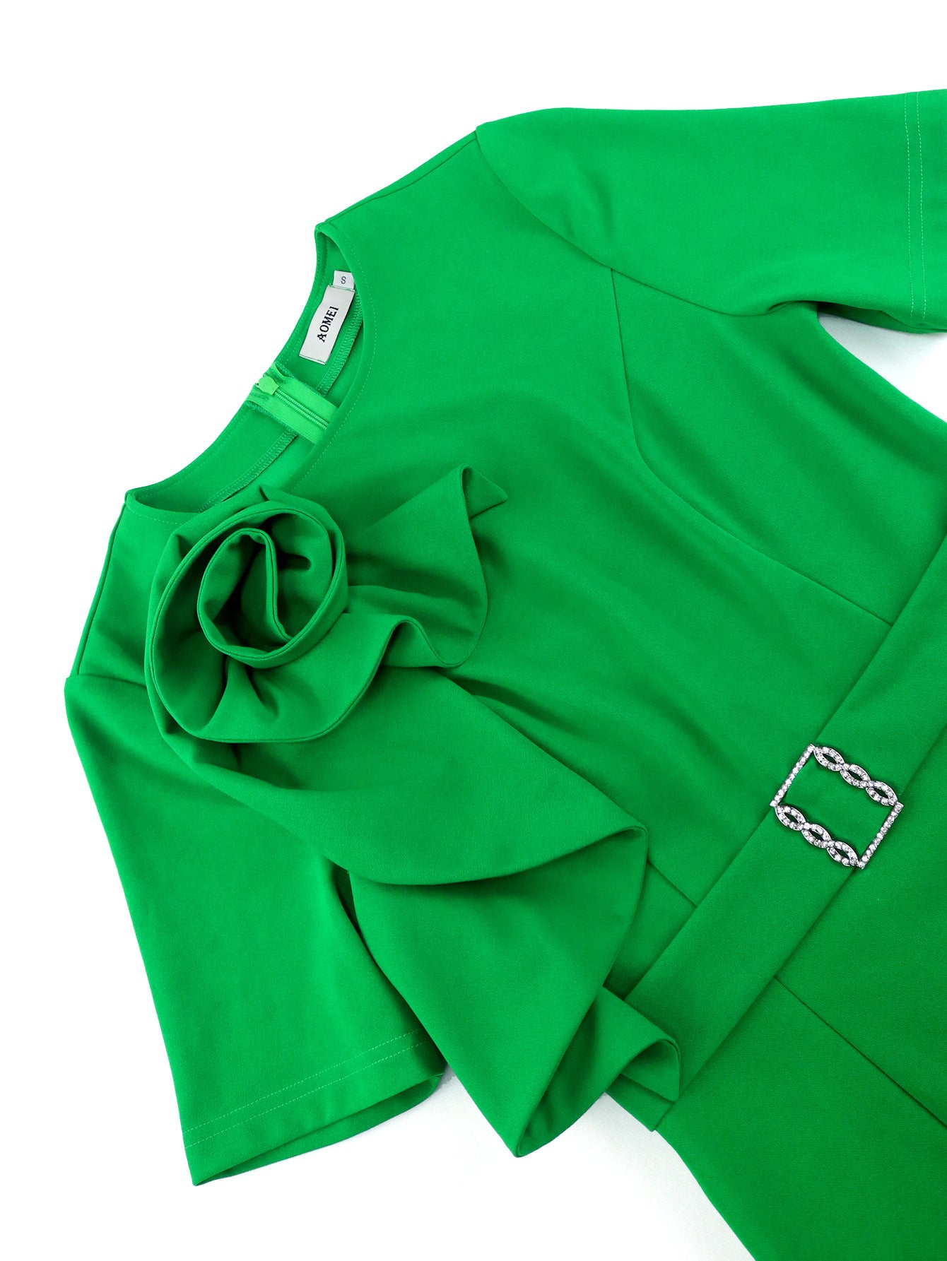 Fashion Flower Plus Size Chic High Waist Formal Party Dress 8