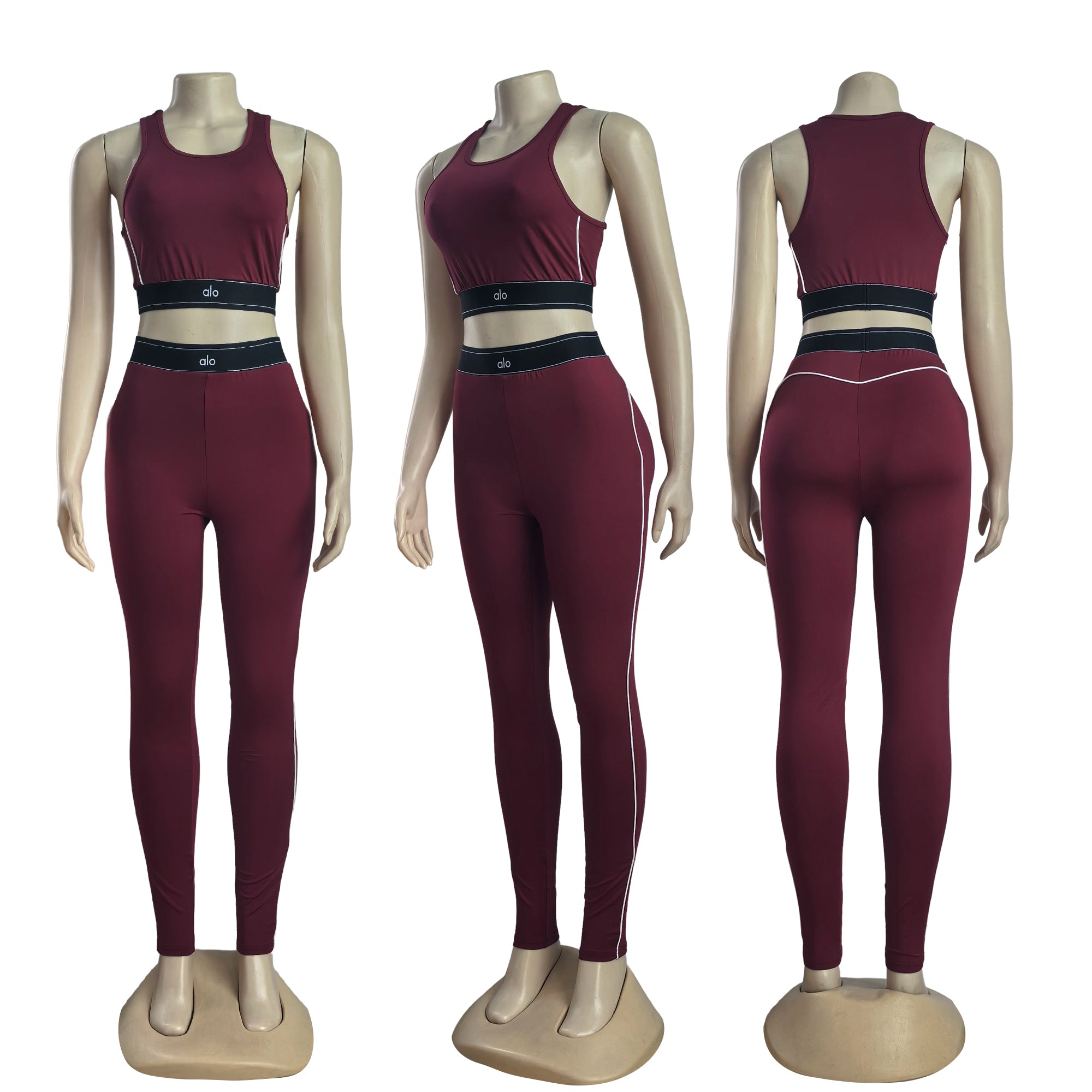 Women summer yoga sports vest and Pants two-piece set 12