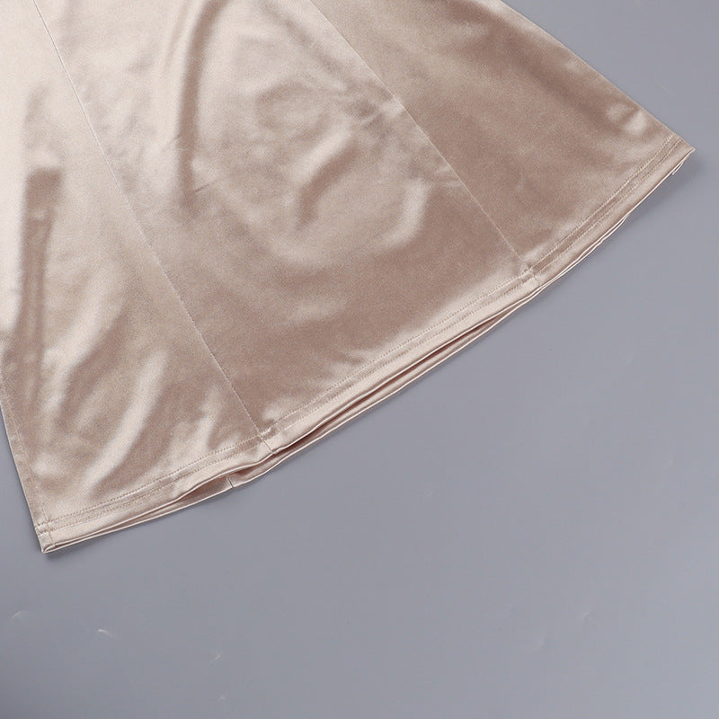 Women Sexy Plunging Lace-Up Strap Dress 12