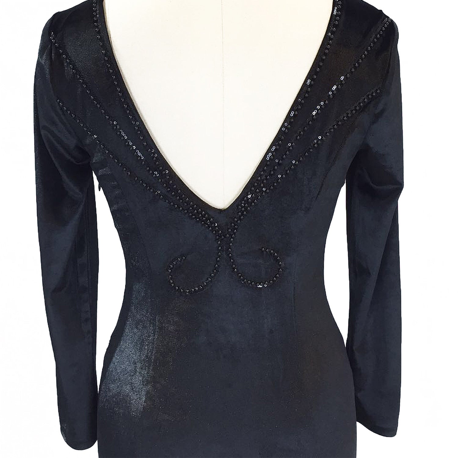 Women Long-Sleeved Velvet Evening Dress Formal Party Autumn And Winter Long Fishtail Party Dress 35