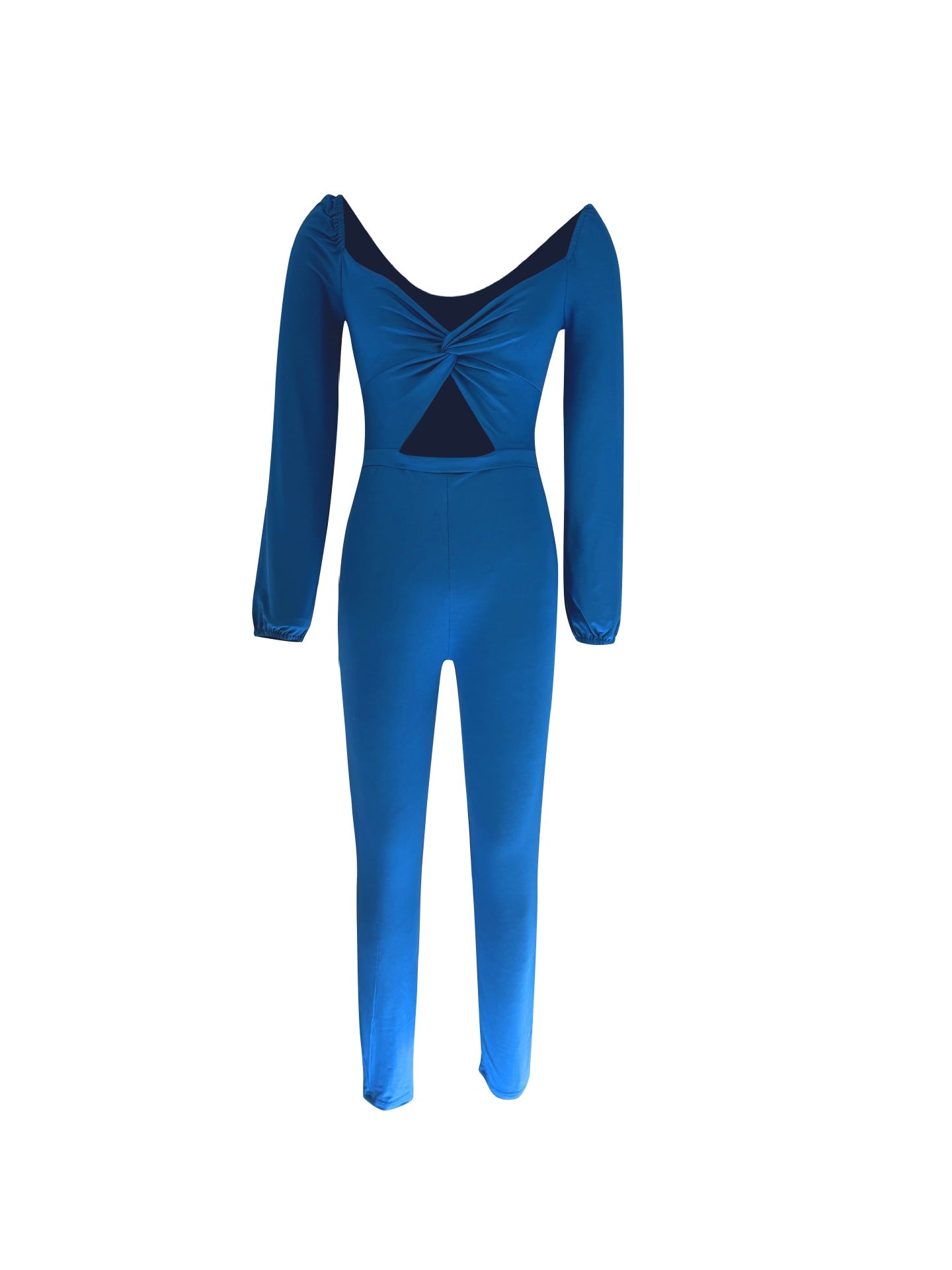 Knot Hollow Sexy Long Sleeve Jumpsuit Women's Clothing 7