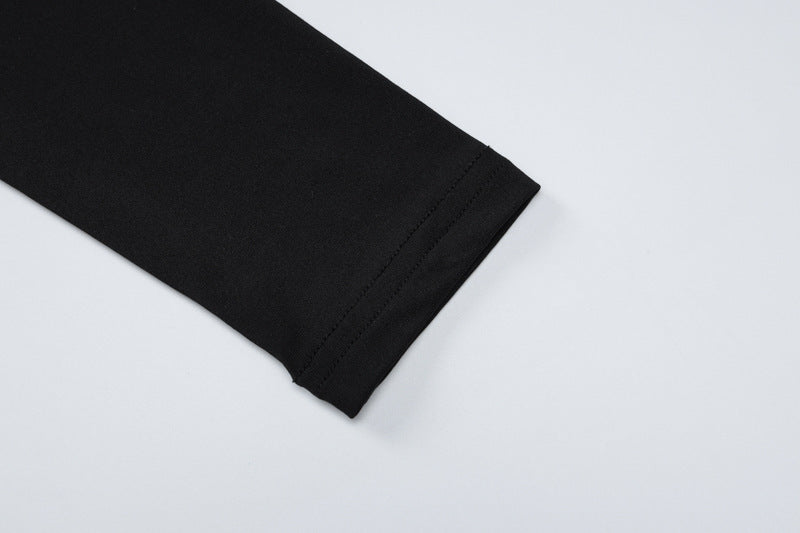 Women's Spring Fashion V-Neck Crop Top Slim Solid Color Tight Pants Two Piece Set 19