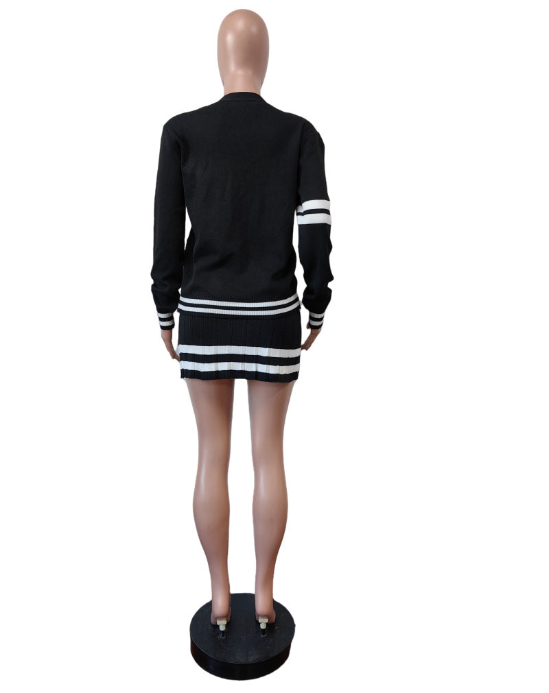 Cardigan Sweater Fashion Short Skirt Two Piece Set For Women 12