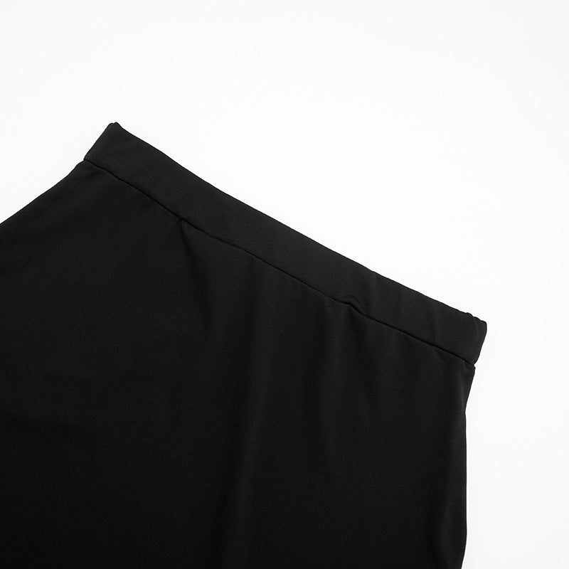 Women Off-Shoulder Bell Bottom Long-Sleeved Top and Skirt Two-Piece Set 54