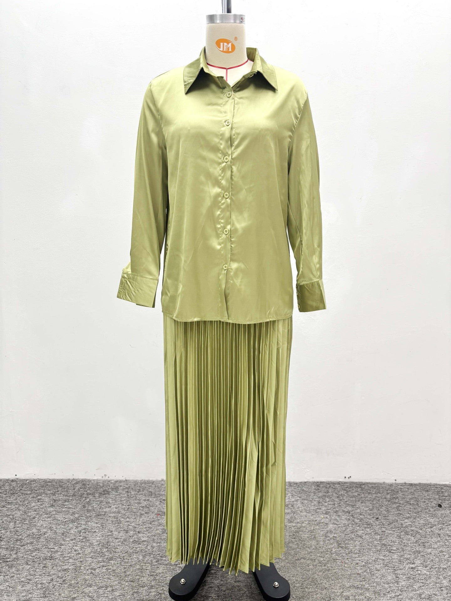 African Women summer long-sleeved pleated skirt two-piece set 8