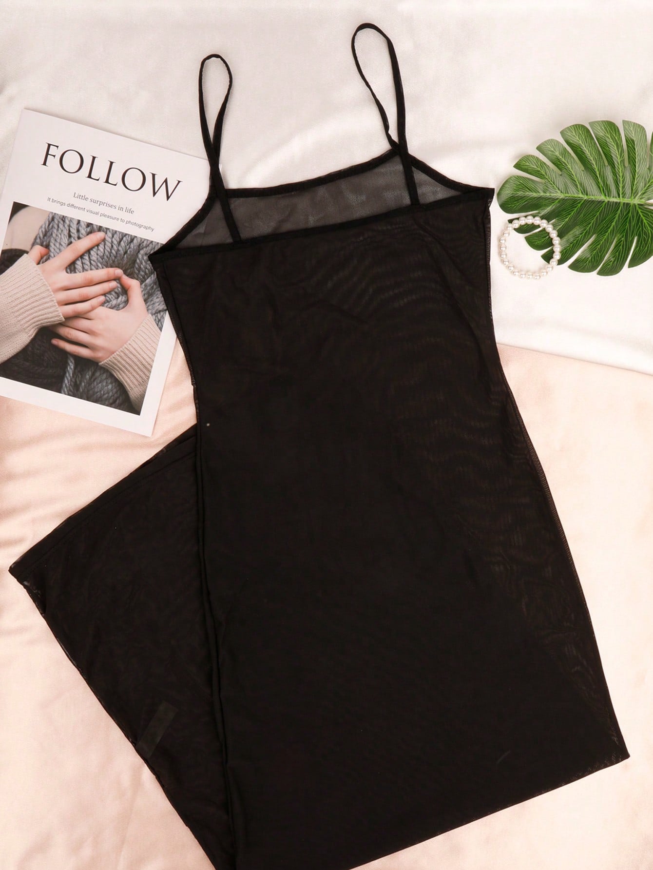 Women sexy lingerie sexy mesh lace-up backless maxi dress with slits 11