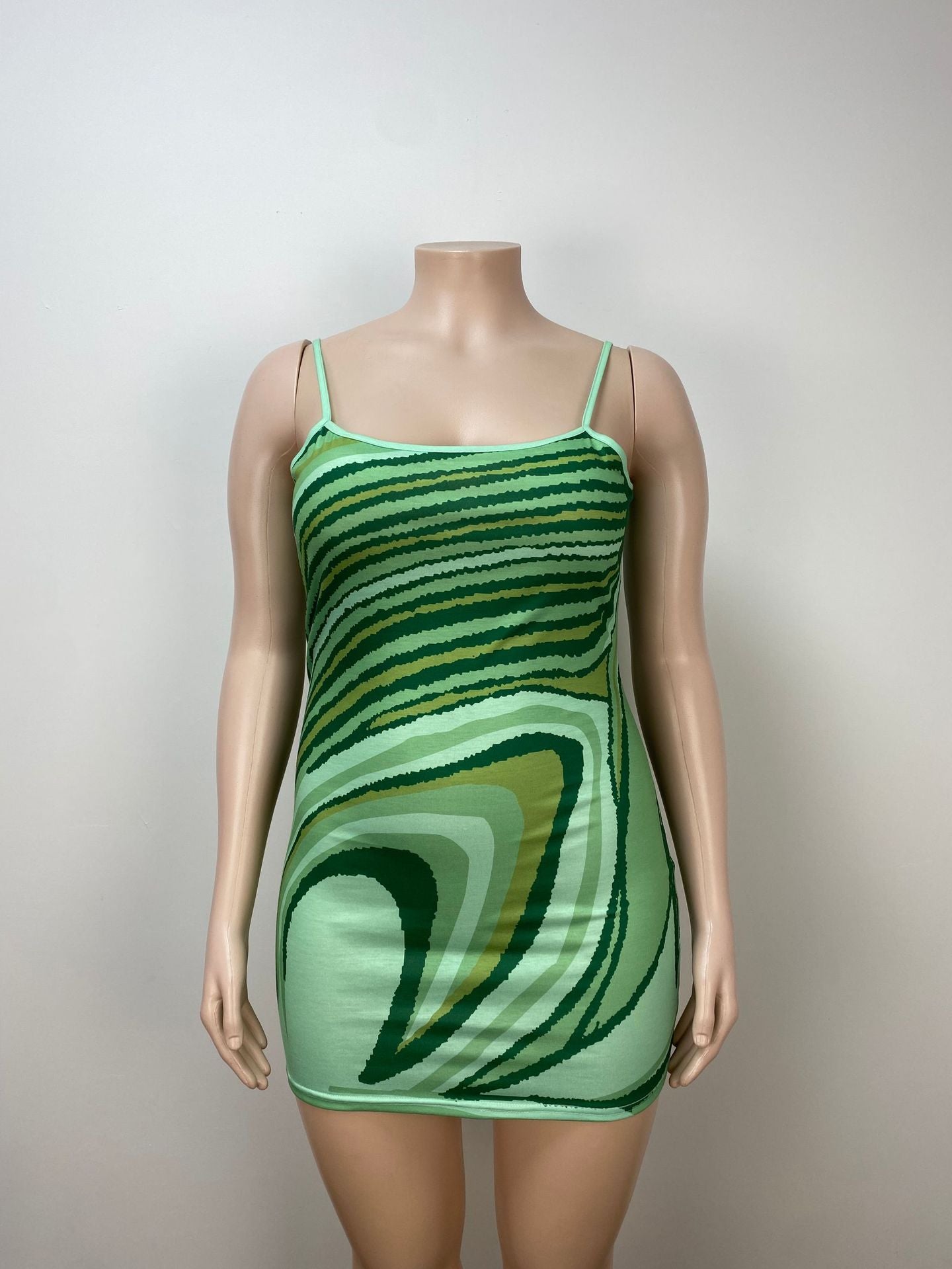 Fashion Printed Plus Size Sexy Strap Slim Bodycon Dress 3