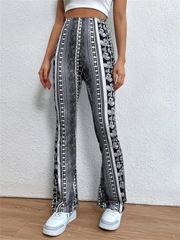 Bohemian Printed High Stretch Tight Fitting Sexy Casual Pants 7