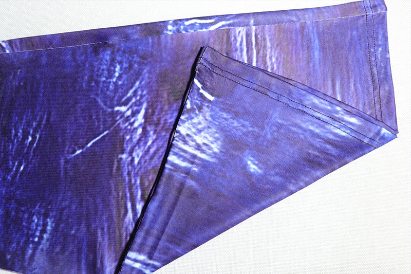 Women's Fashion Print Long Sleeve Top See-Through Bell Bottom Mesh Pants Fashion Two Piece Set 14