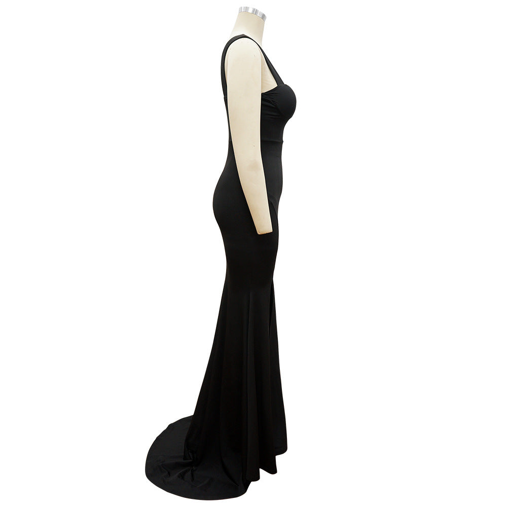 Women’s Spring Summer Fashion Strap Slit Slim Maxi Dress 12