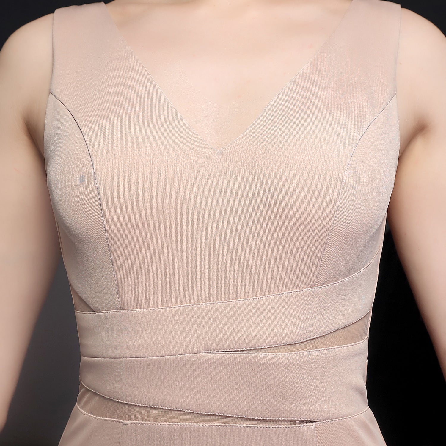 Summer Formal Sleeveless Slit Mermaid v-Neck Evening Dress 19