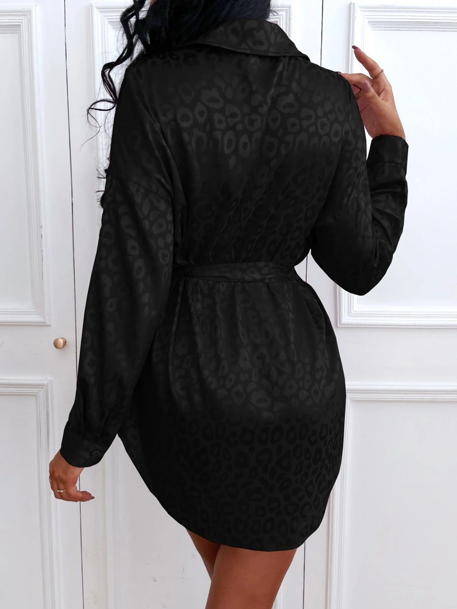 Women Fall Leopard Print Long-Sleeved Shirt 7