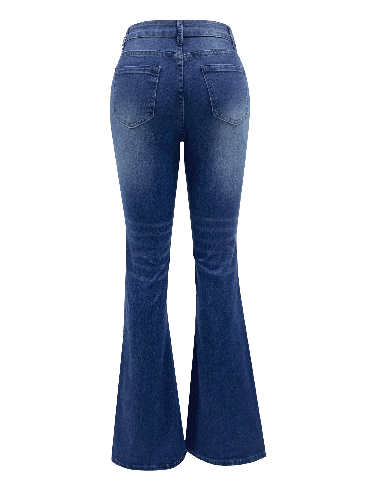 Spring And Summer Washed Women's Slim Fit Chic Bootcut Denim Pants 10