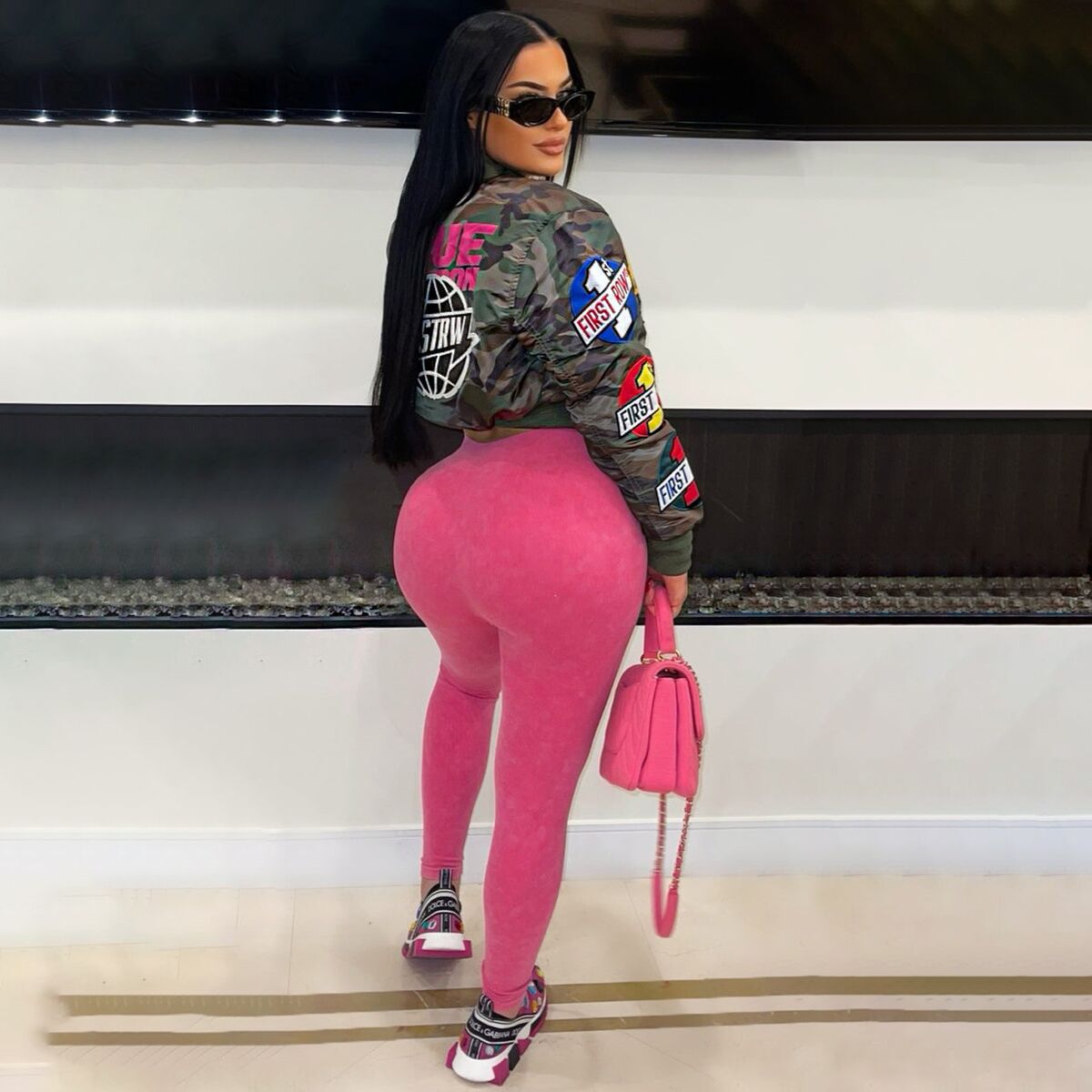 Women's Autumn Winter Camouflage Print Casual Jacket 4