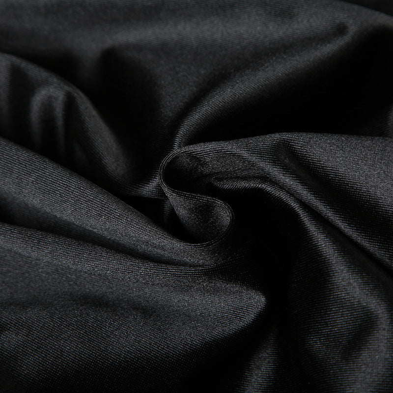 Women Sexy Solid Color V-Neck Lace Patchwork Slim Waist A-Line Strap Dress 18