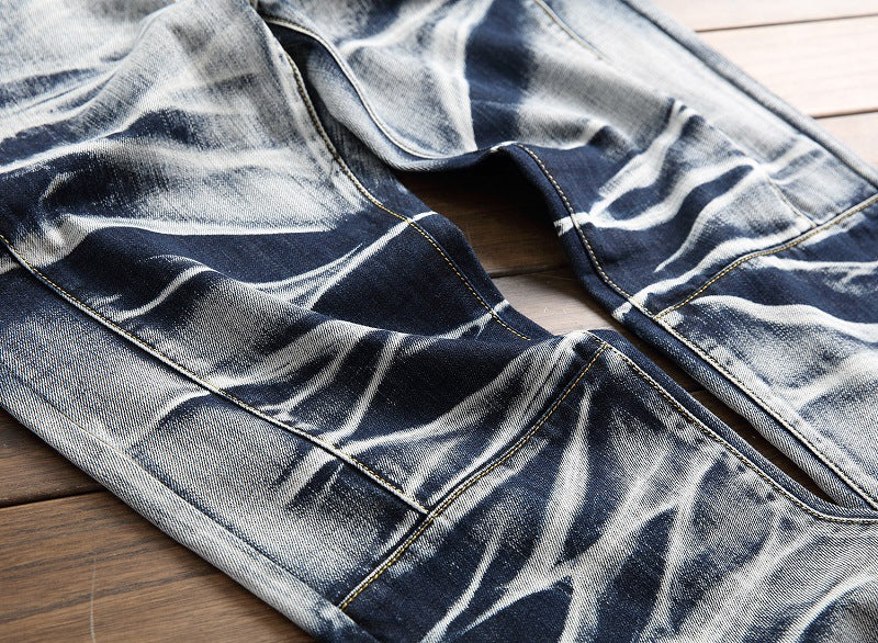 Men Vintage Denim Straight Trousers 18