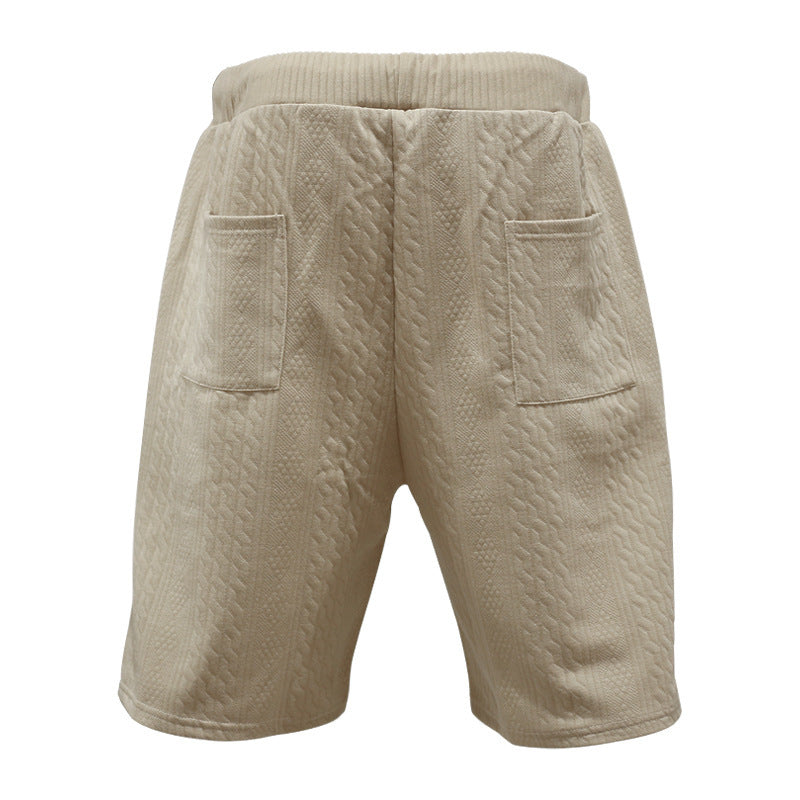 Men's Summer Loose Sleeveless T-Shirt Shorts Men's Summer Casual Jacquard Knitting Set 53