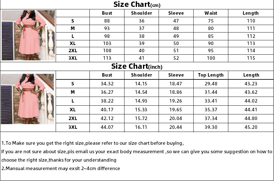 Autumn And Winter Solid Color Chic Elegant And Fashionable Career Plus Size African Dress 14