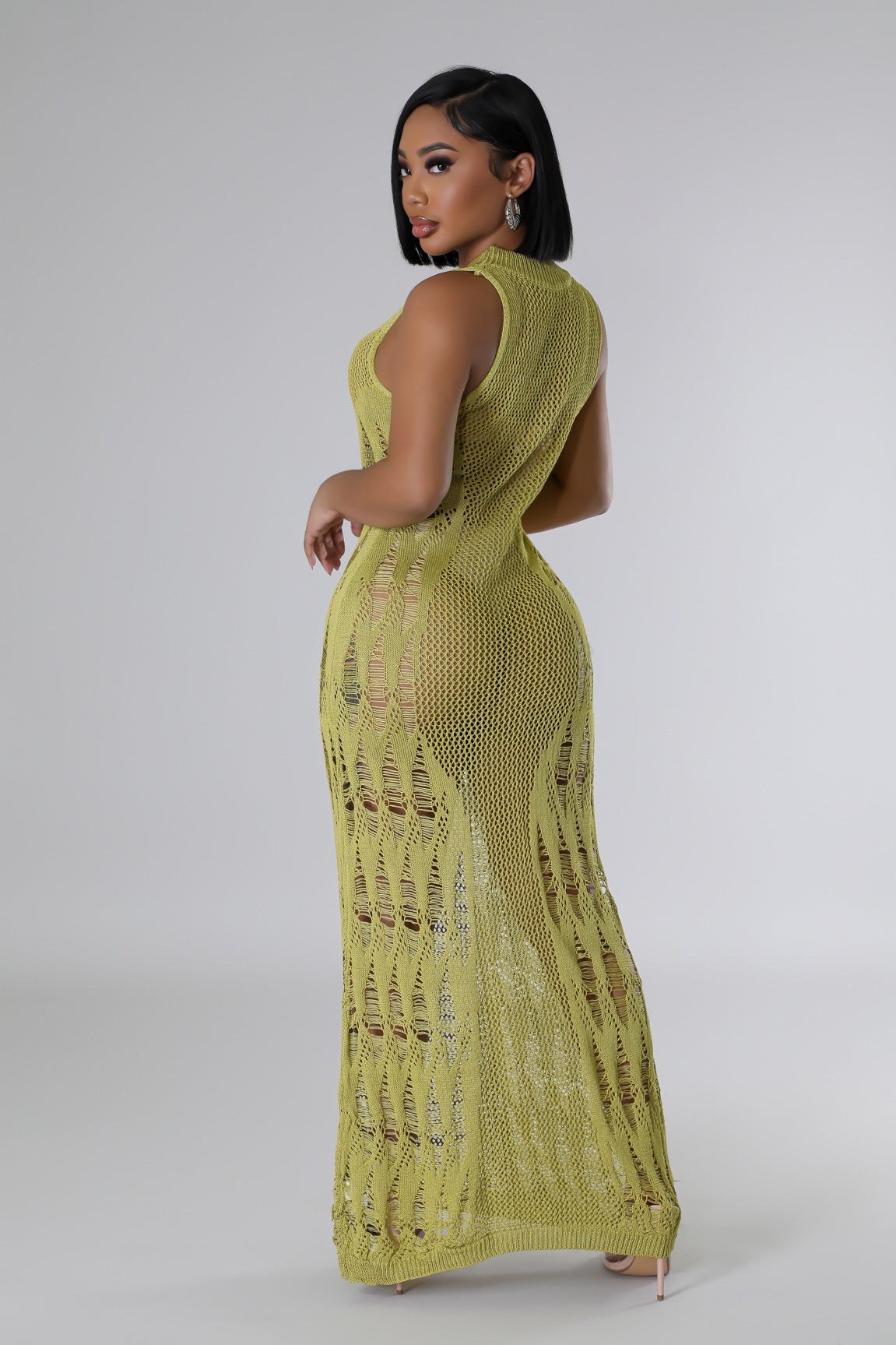 Women Dress Sun Protection Shirt Beach Long Dress Knitting Dress 30