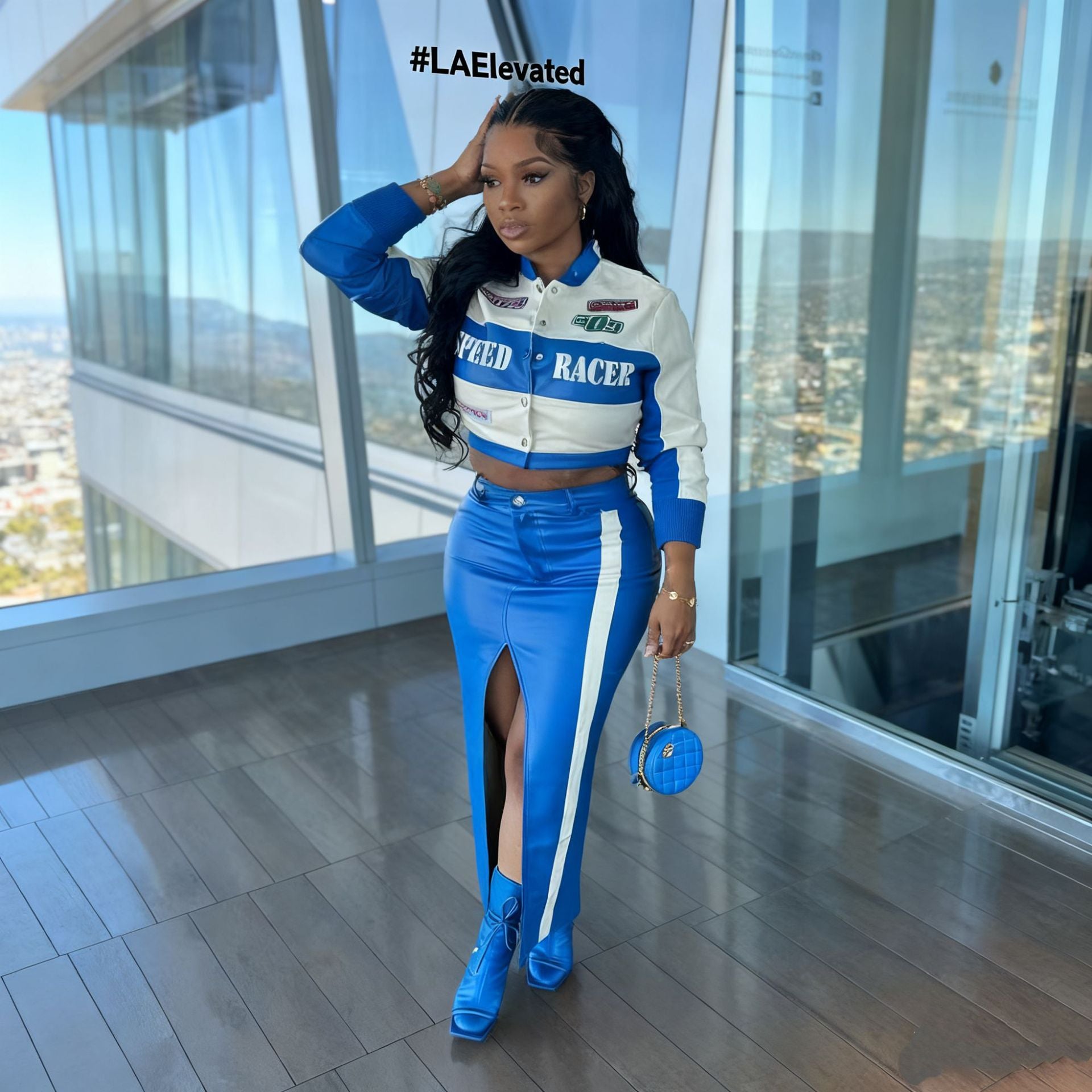 Women's PU Leather Print Jacket 13