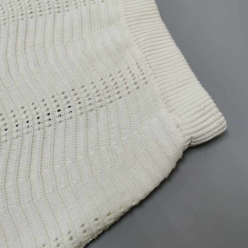 Women Spring Sleeveless Strapless Top and Slit Skirt Two-piece Set 13