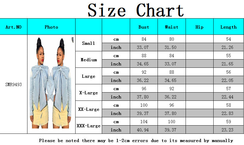 Sexy Fashion Women's Clothing Long-Sleeved Denim Jacket Top 15