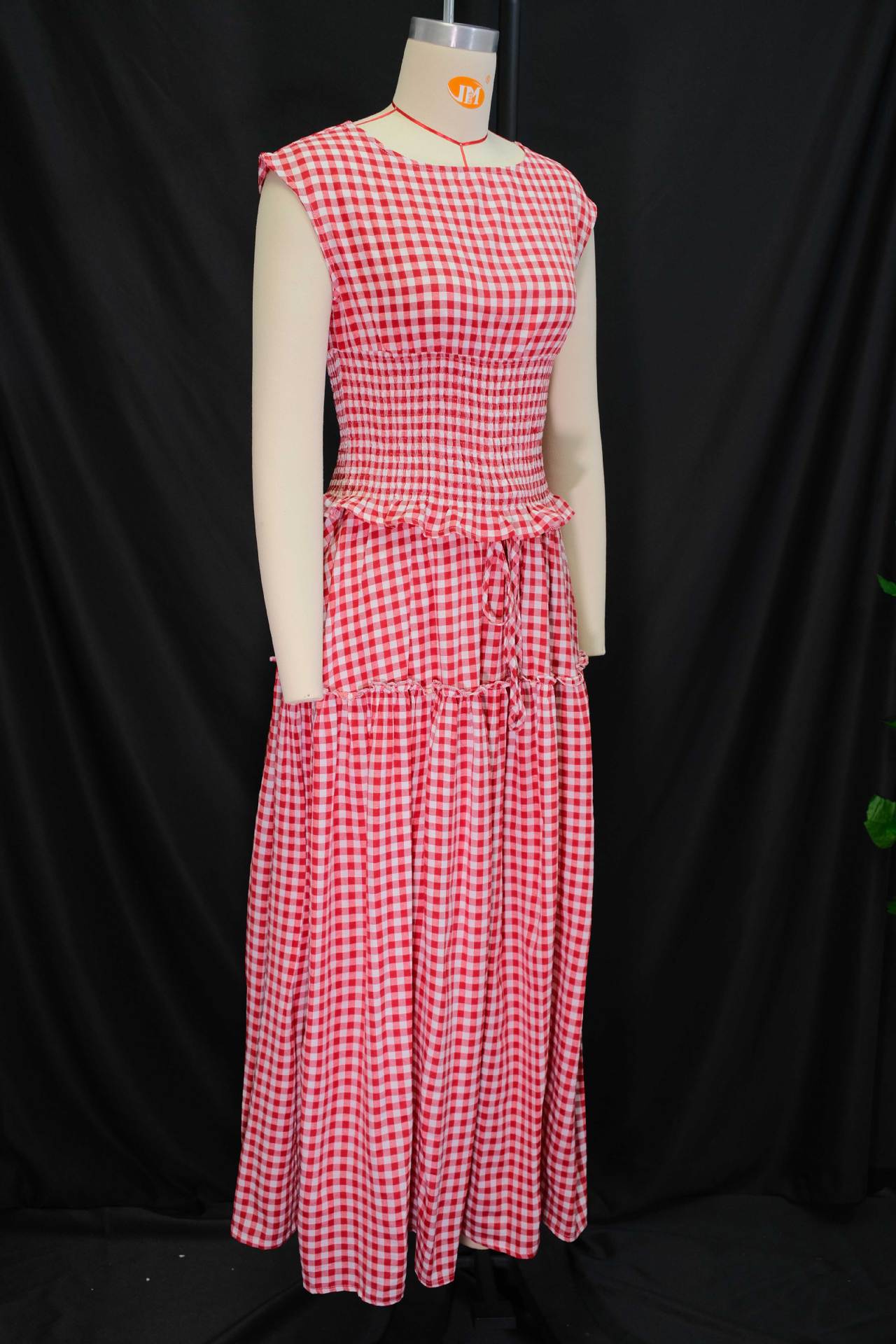 Women Summer Plaid Top and Skirt Two-Piece Set 8