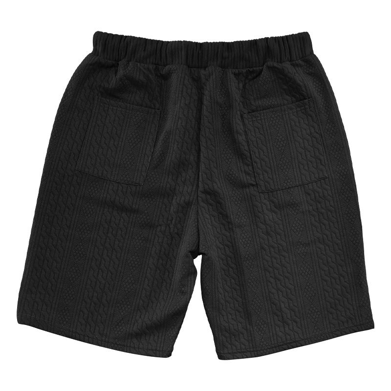 Men's Summer Loose Sleeveless T-Shirt Shorts Men's Summer Casual Jacquard Knitting Set 40